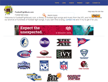 Tablet Screenshot of footballfightmusic.com